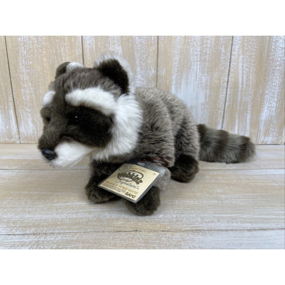 Ganz Webkinz Signature Woodland Raccoon Plush Stuffed WKS1073 New w/ Code